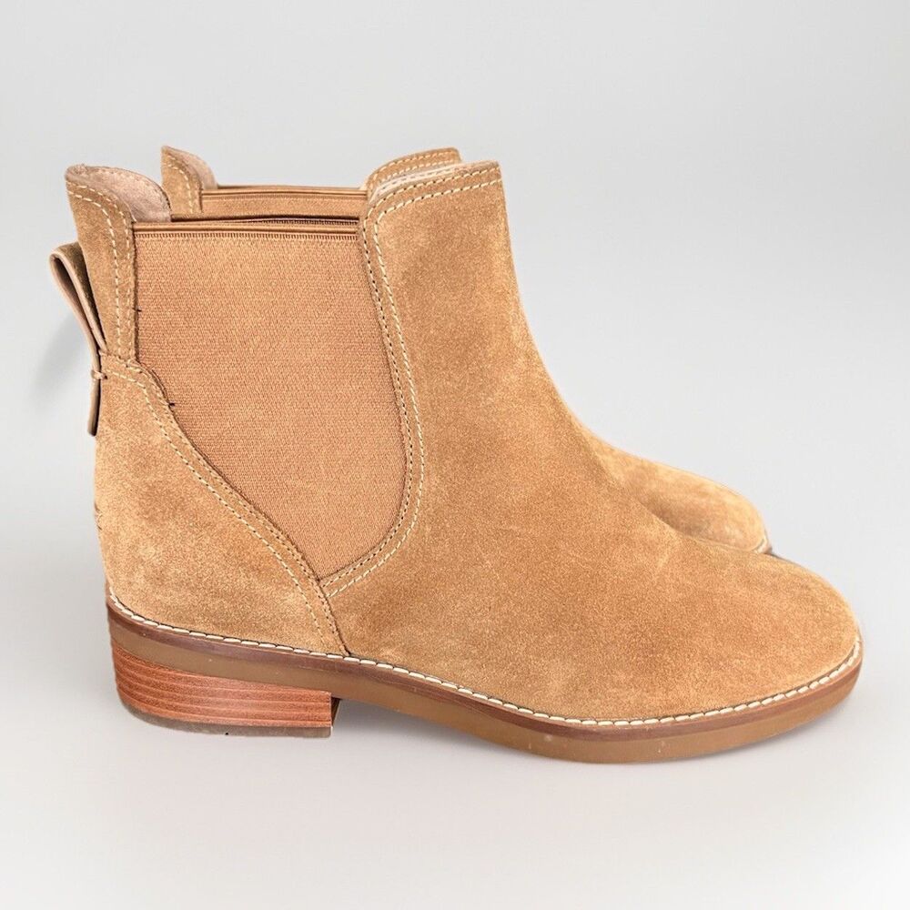 Cole‎ Haan Rebecca Chelsea Boots Golden Toffee Suede Women’s 6.5 B